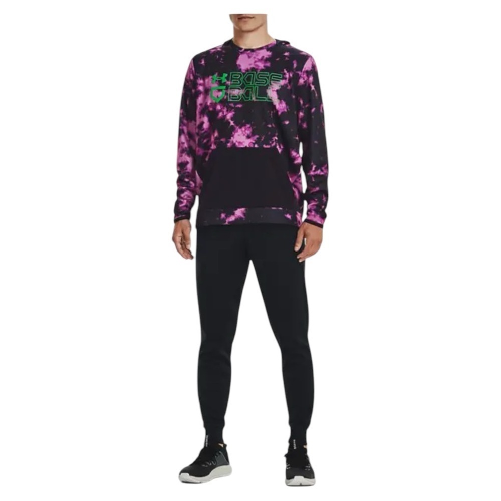 Under Armour Baseball Print Hoodie Strobe-extreme Green - Picture 6 of 6